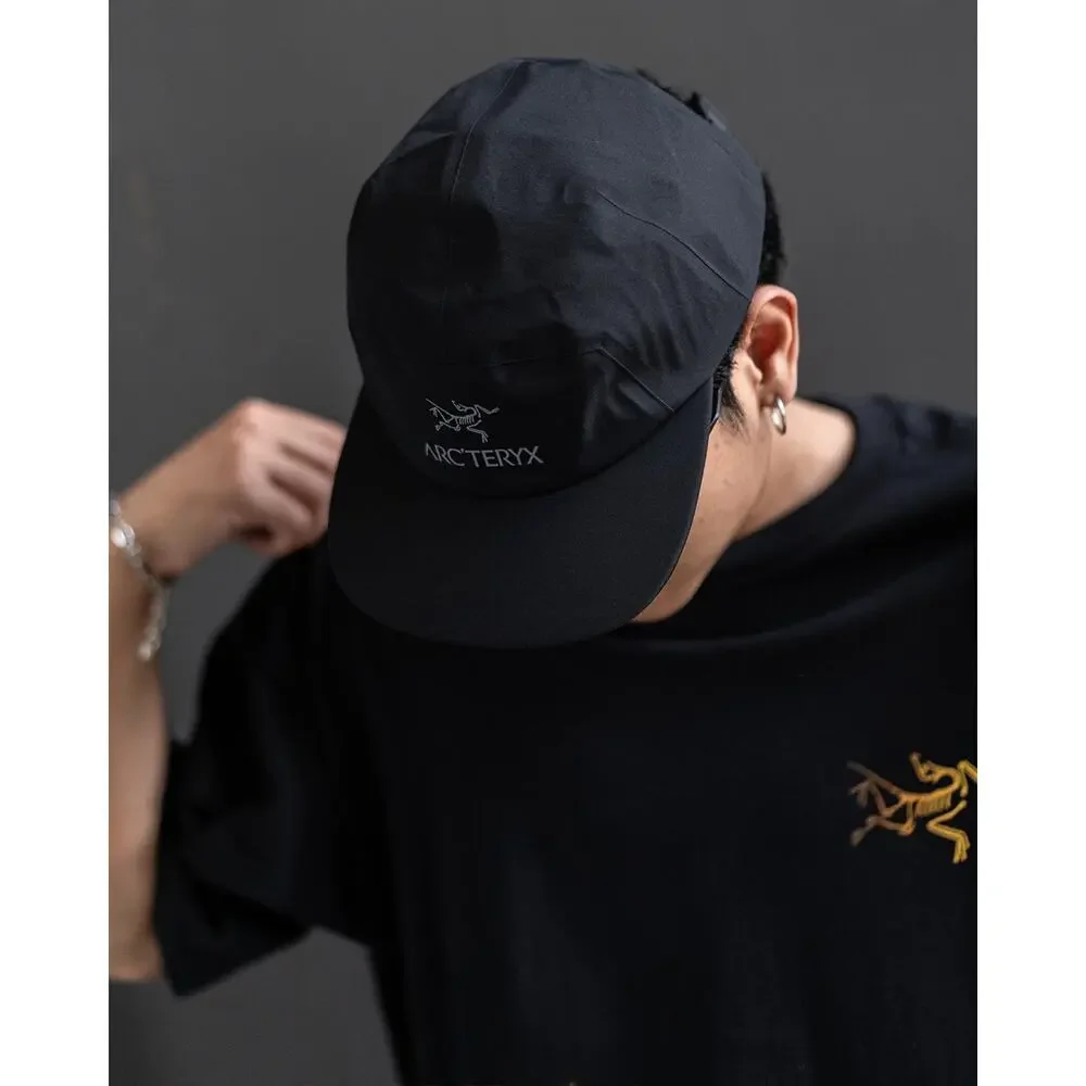 Arc'teryx Gore Tex 5 Panel Performance Cap Lightweight Outdoor Hat Black